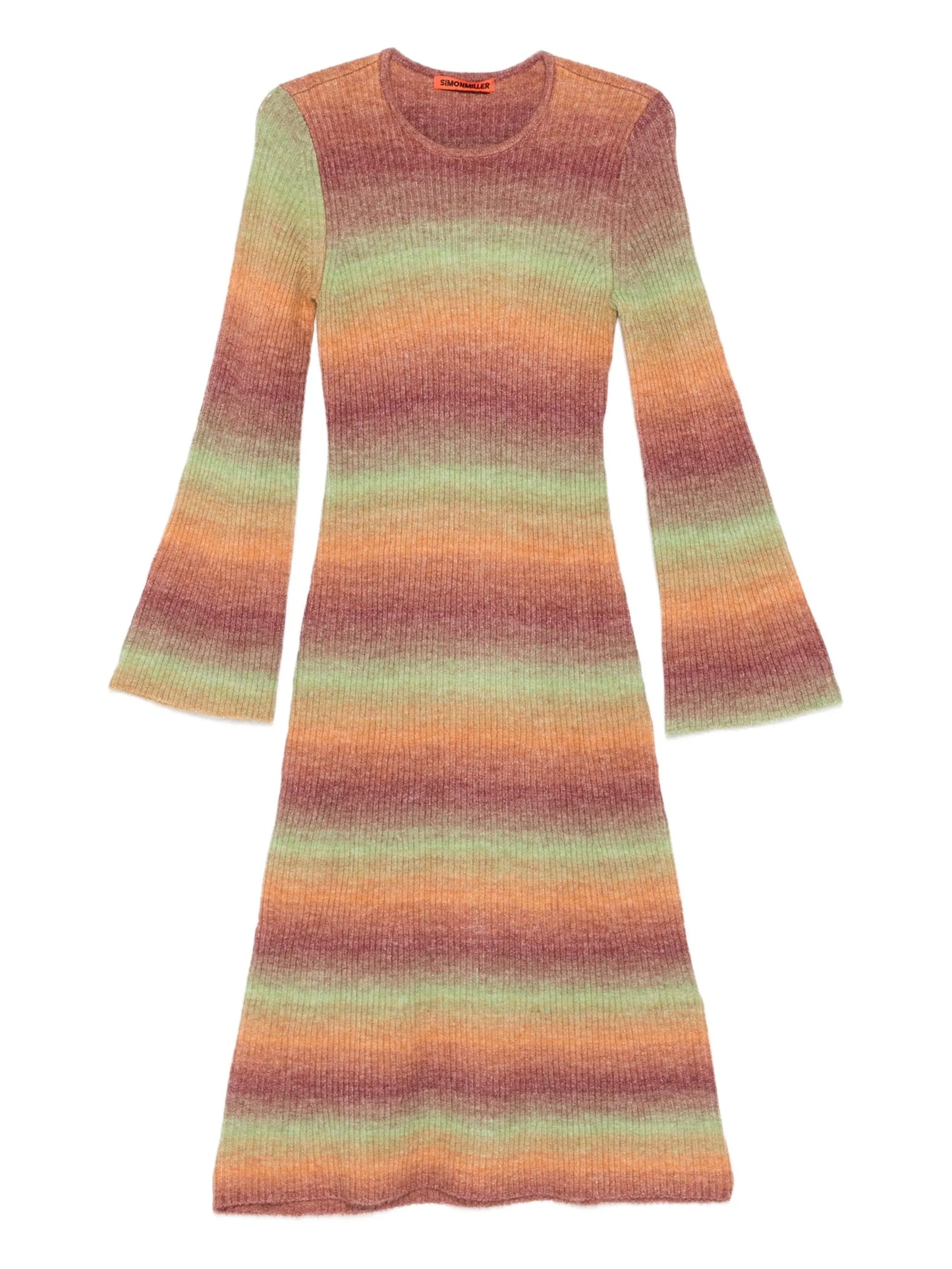 Axon striped midi dress