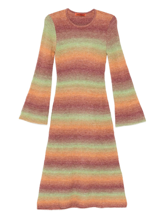 Axon striped midi dress