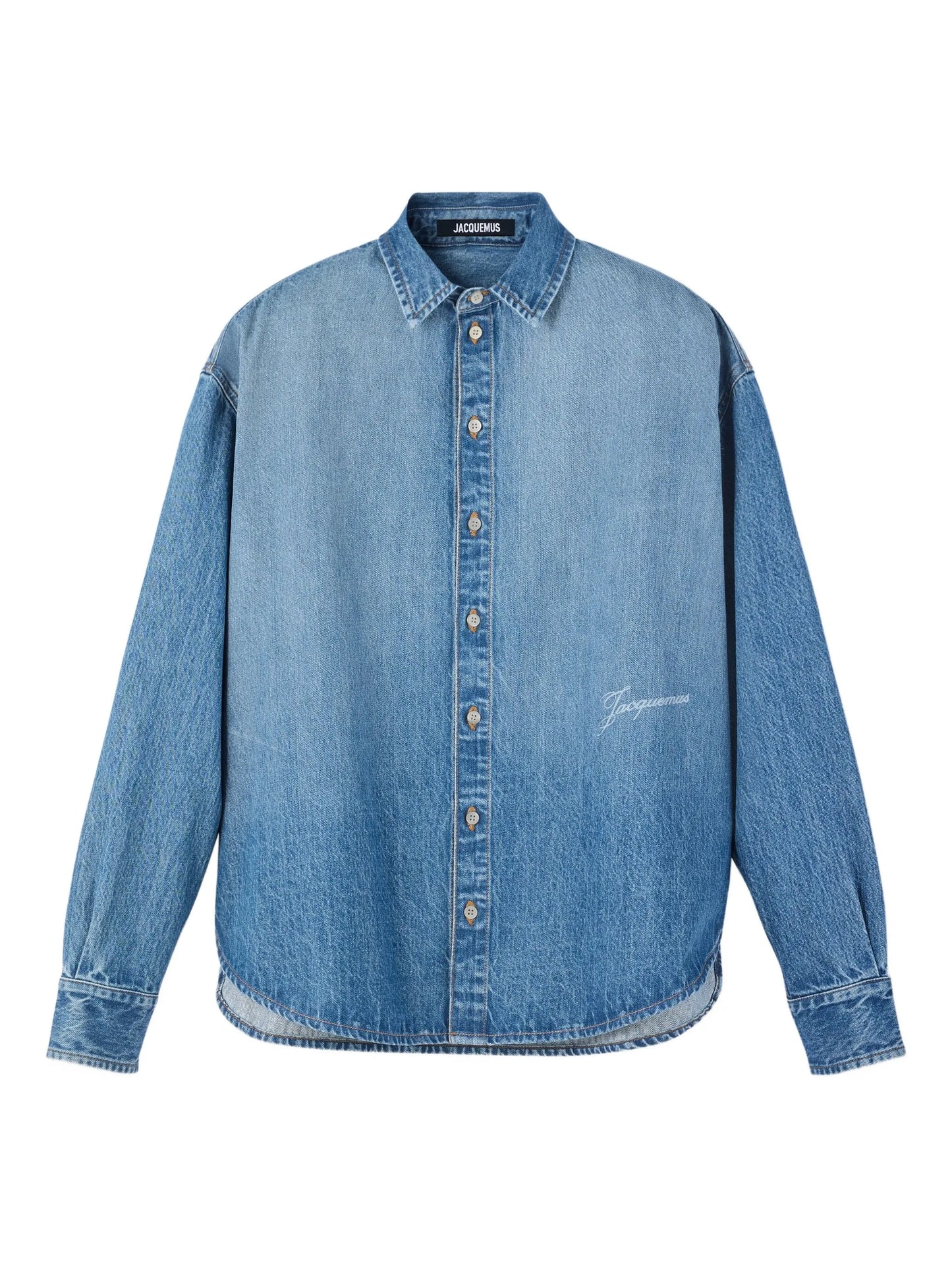 button-up denim shirt
