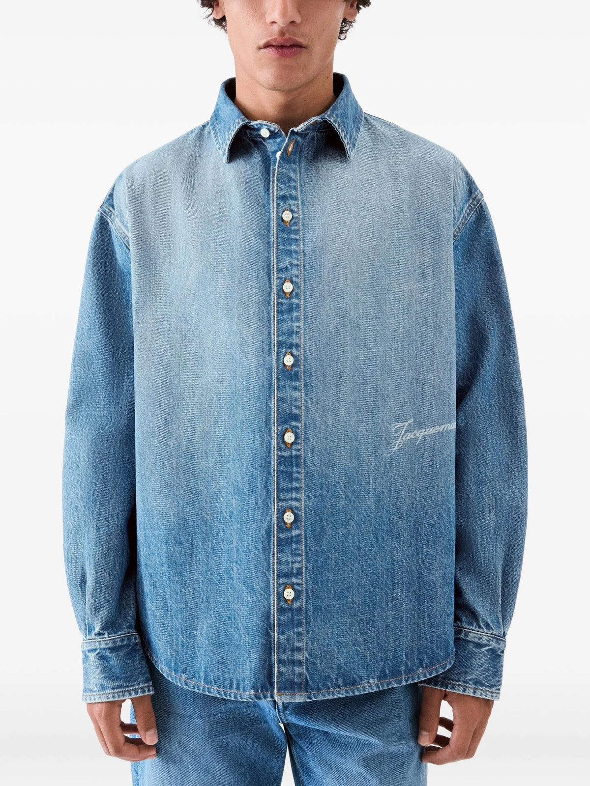Simon de-Nîmes logo-embroidered shirt