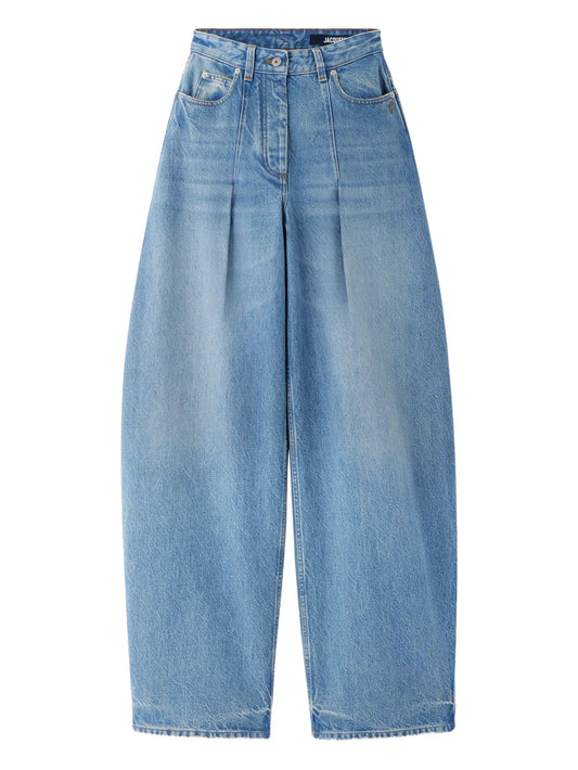 Le De-Nîmes Ovalo pleated jeans