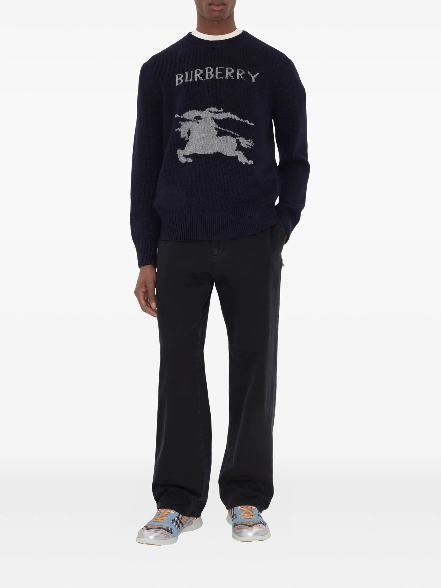 Equestrian Knight-motif sweater