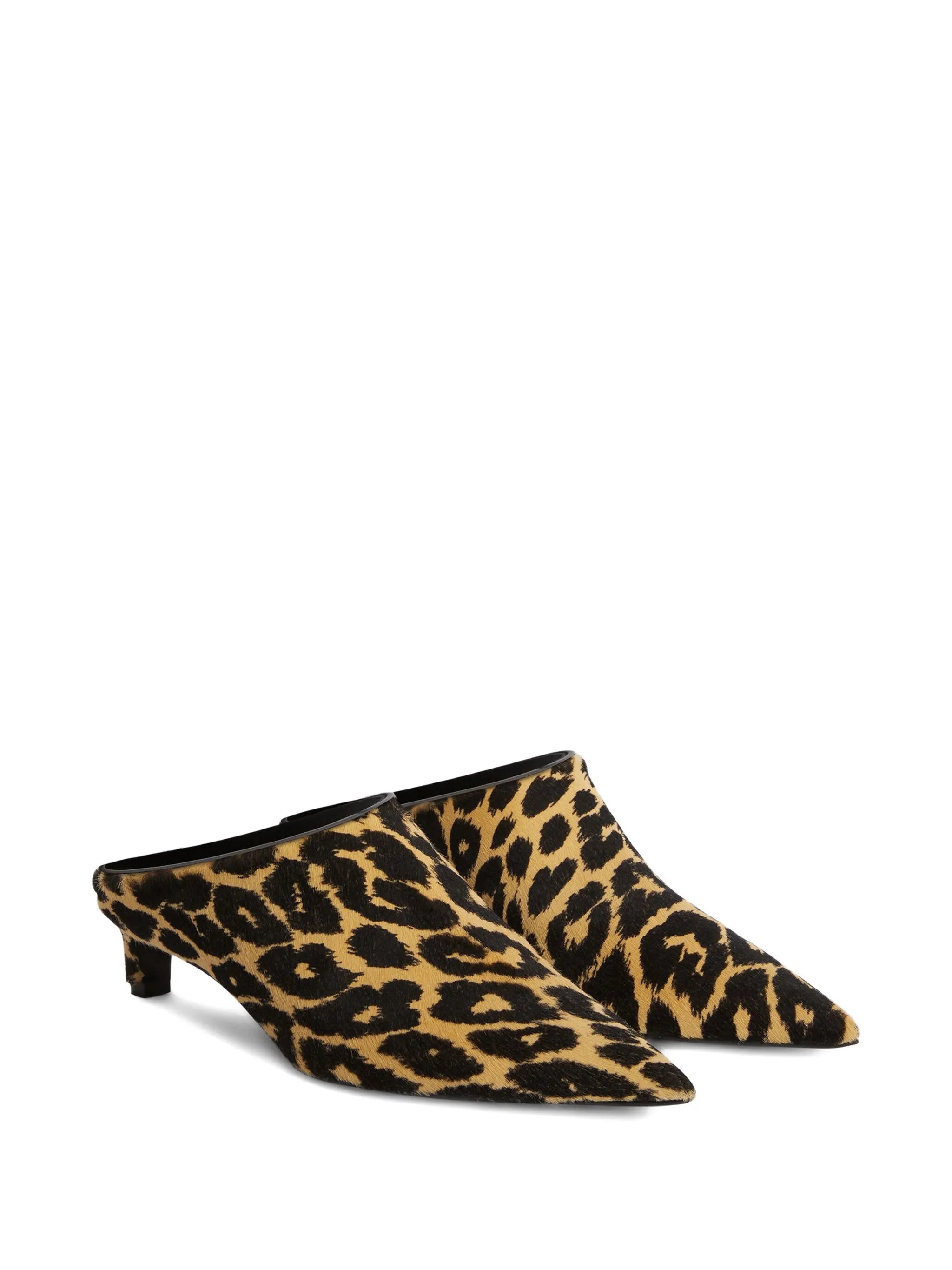leopard-print mules