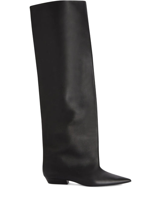 leather knee-high boots