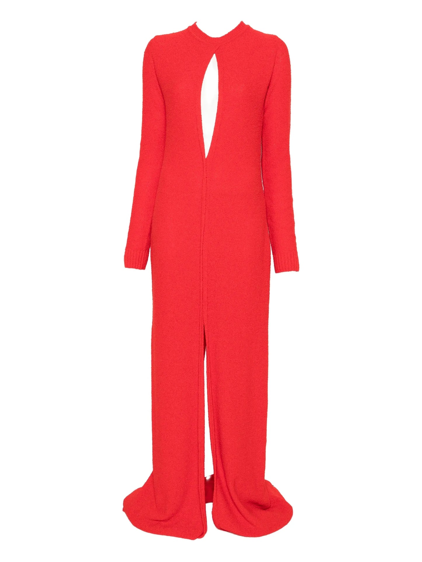 cut-out long-sleeve maxi dress