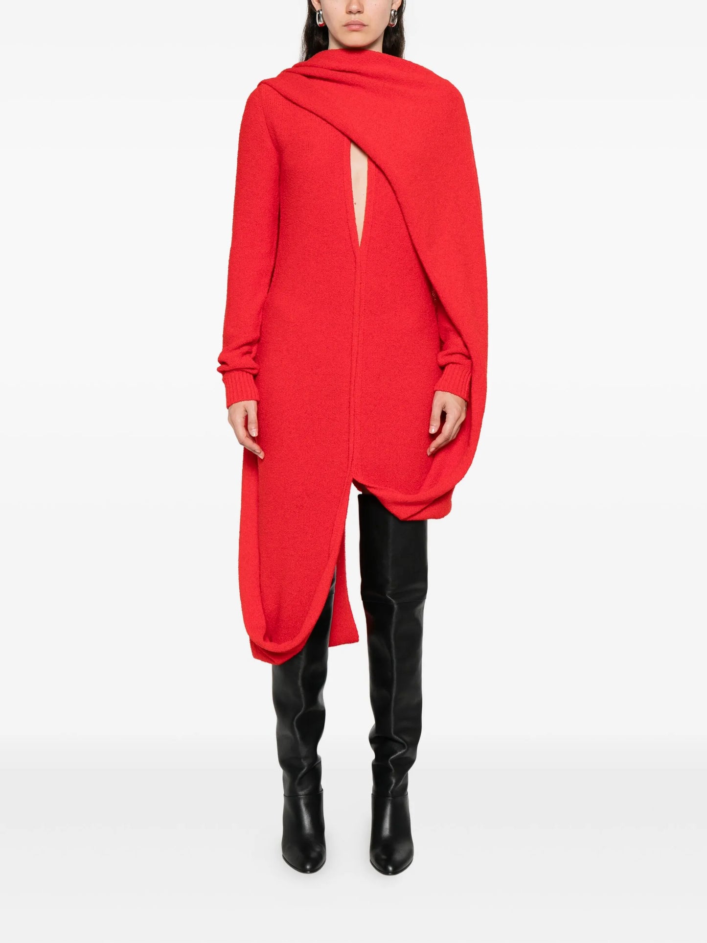 cut-out long-sleeve maxi dress