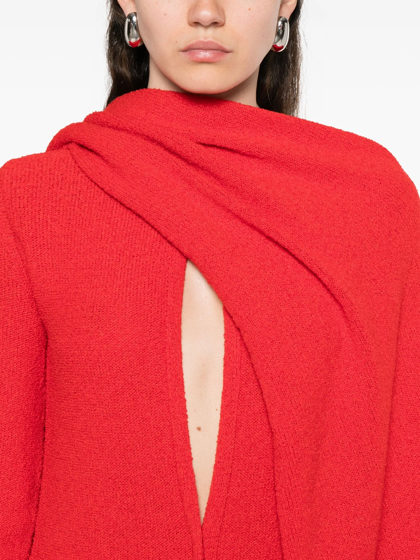 cut-out long-sleeve maxi dress