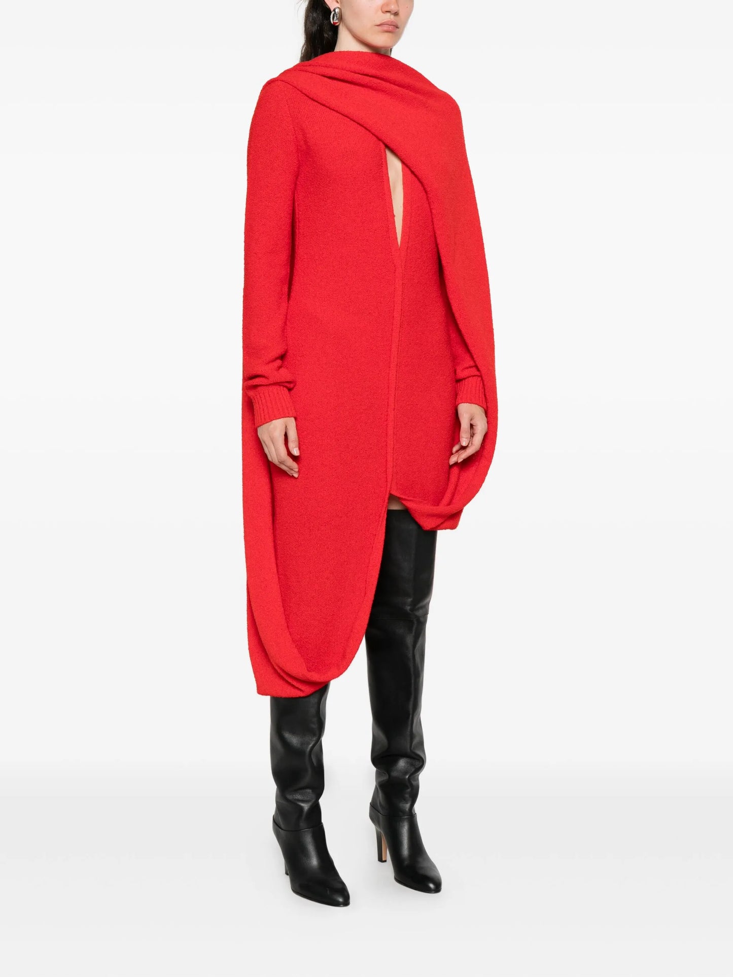 cut-out long-sleeve maxi dress