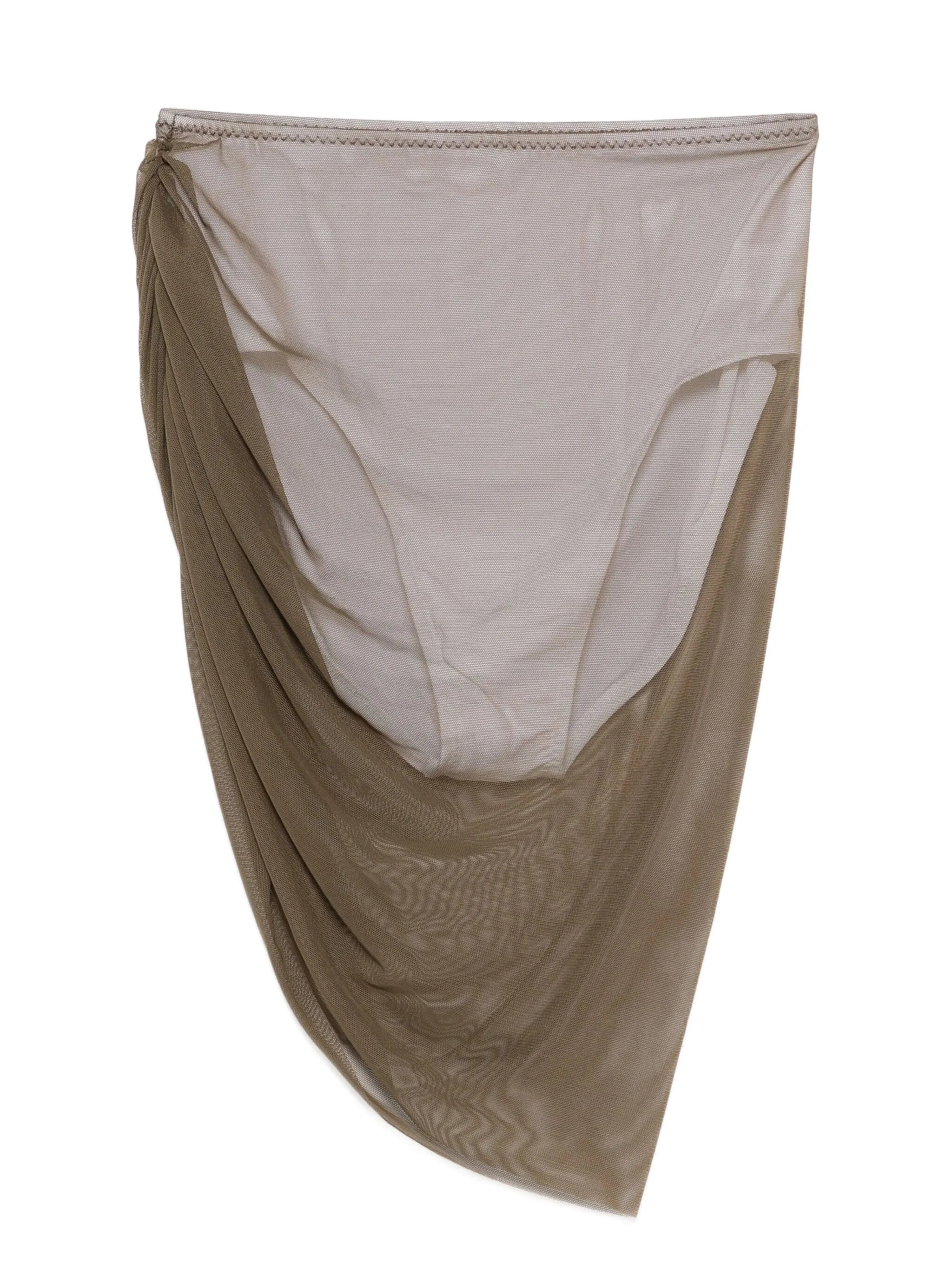 Diana draped mesh mini skirt