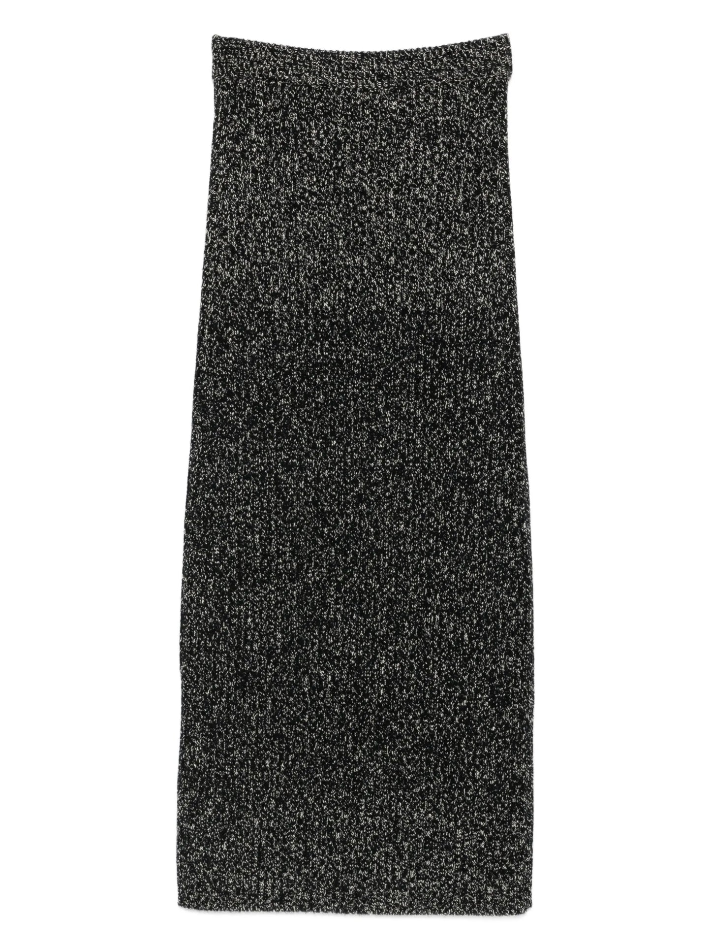 ribbed lurex-effect skirt
