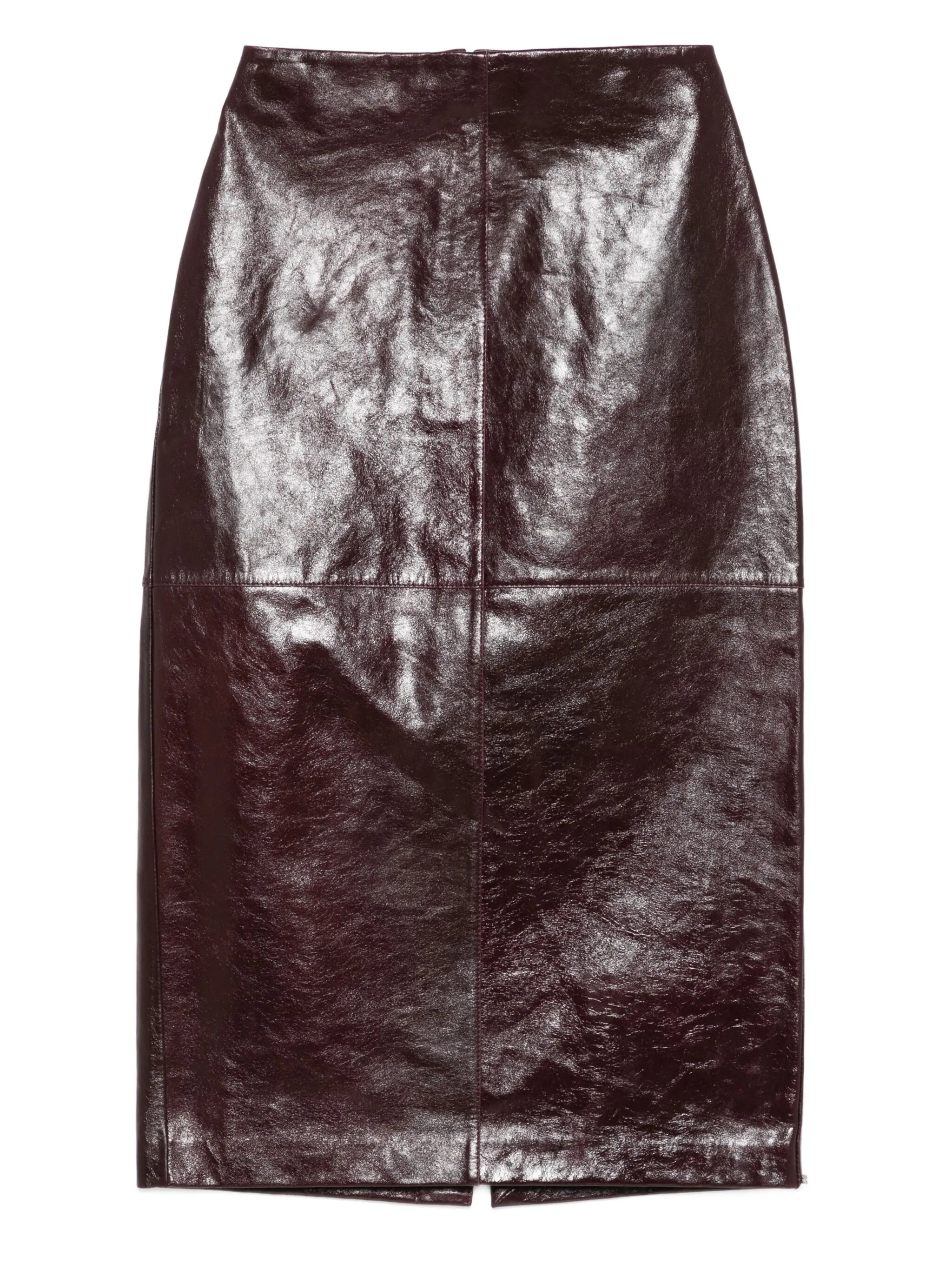 Afa leather panelled skirt