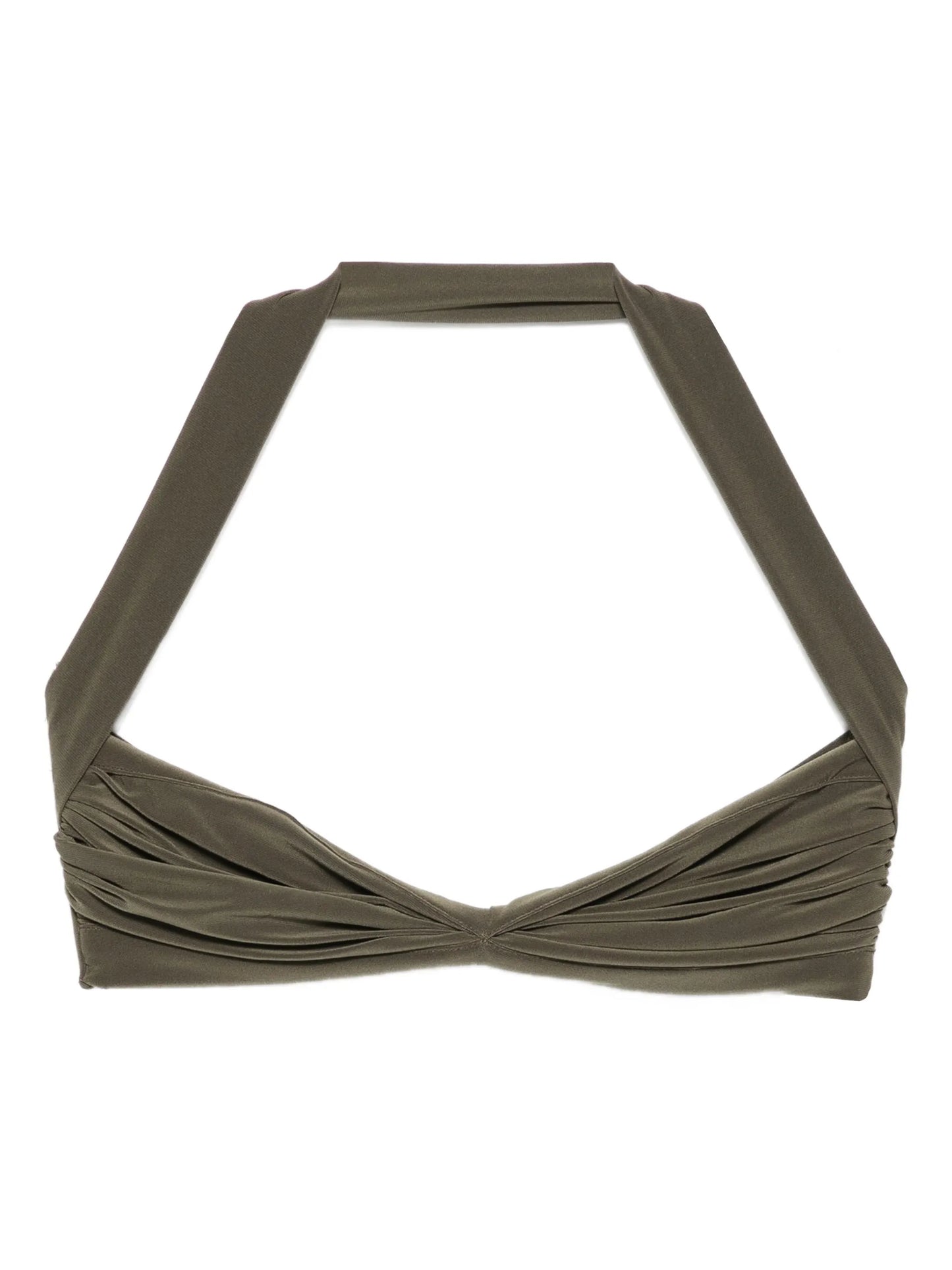 Bill halter-neck draped bikini top