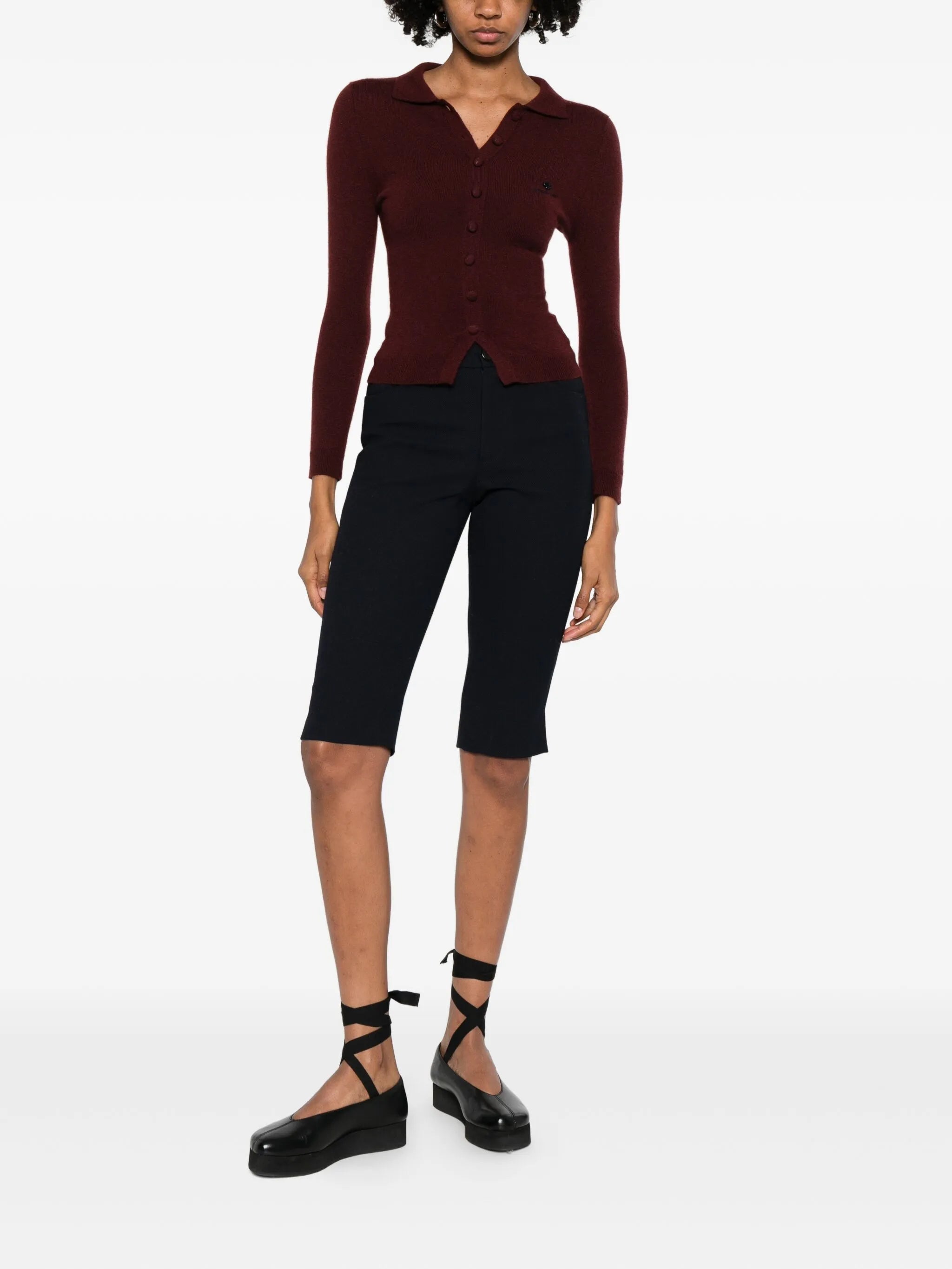 button-up knit cardigan
