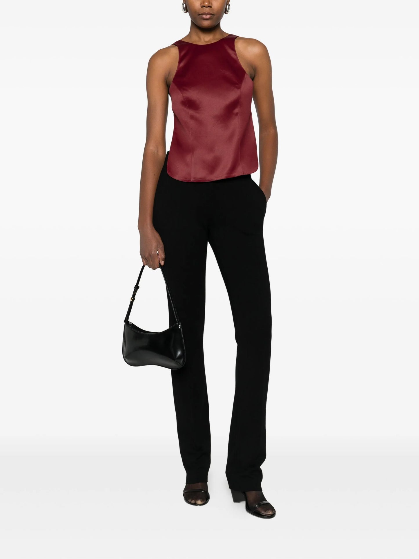 straight-leg knitted trousers