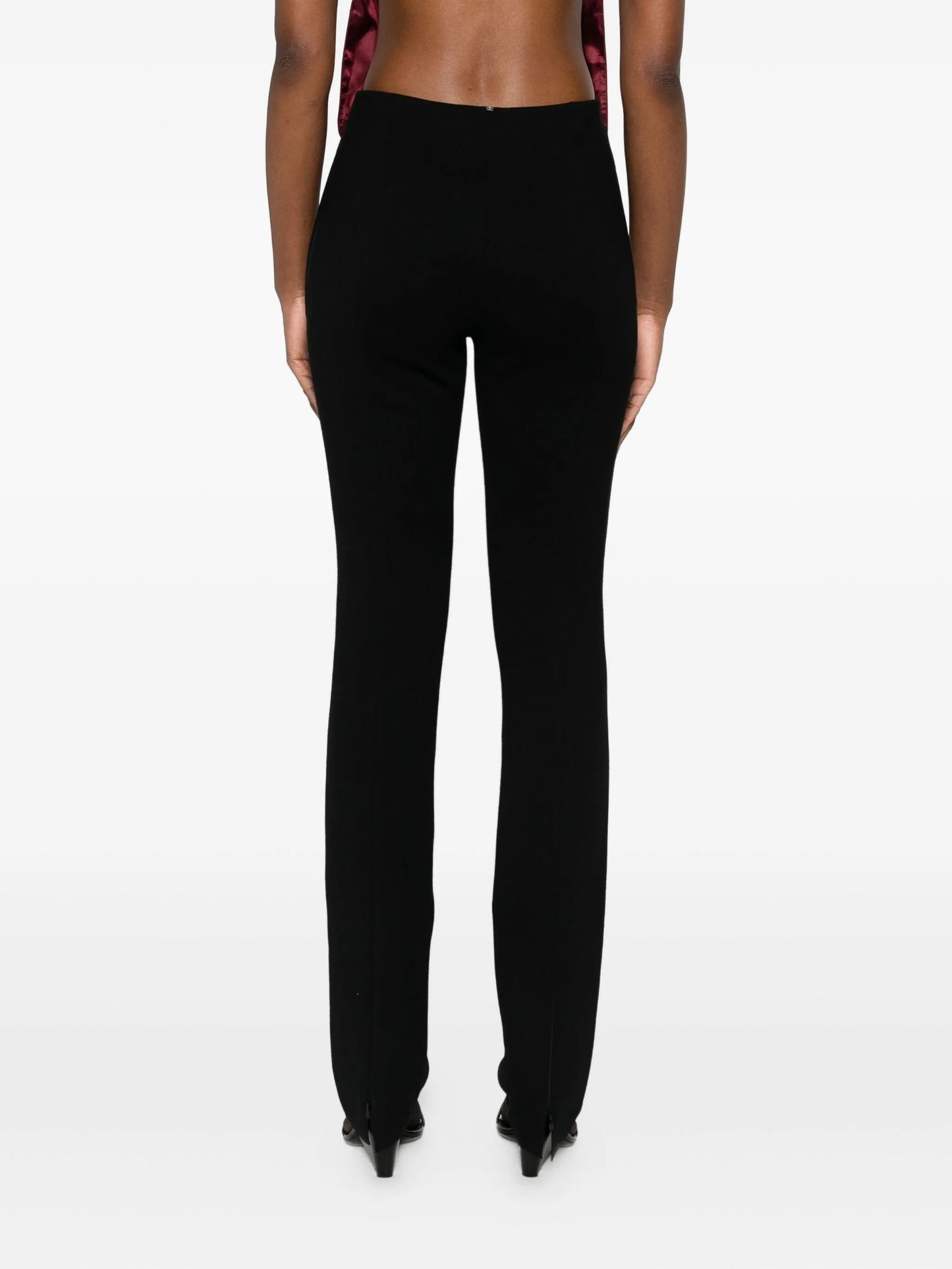 straight-leg knitted trousers