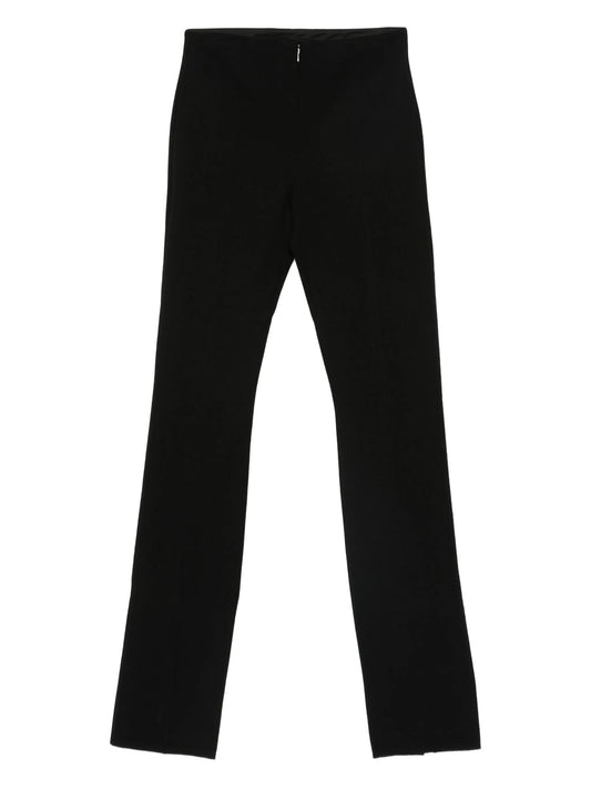 straight-leg knitted trousers