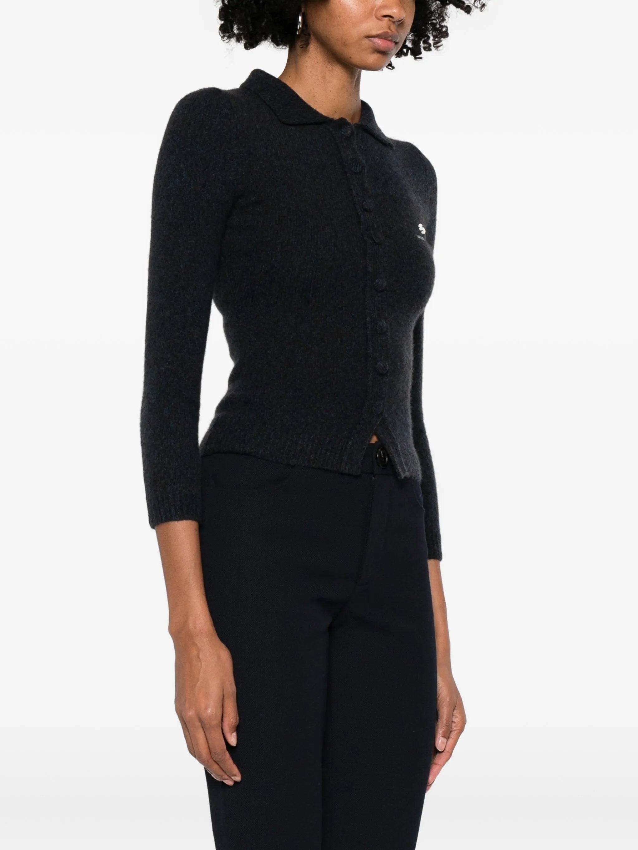 logo-detail cardigan
