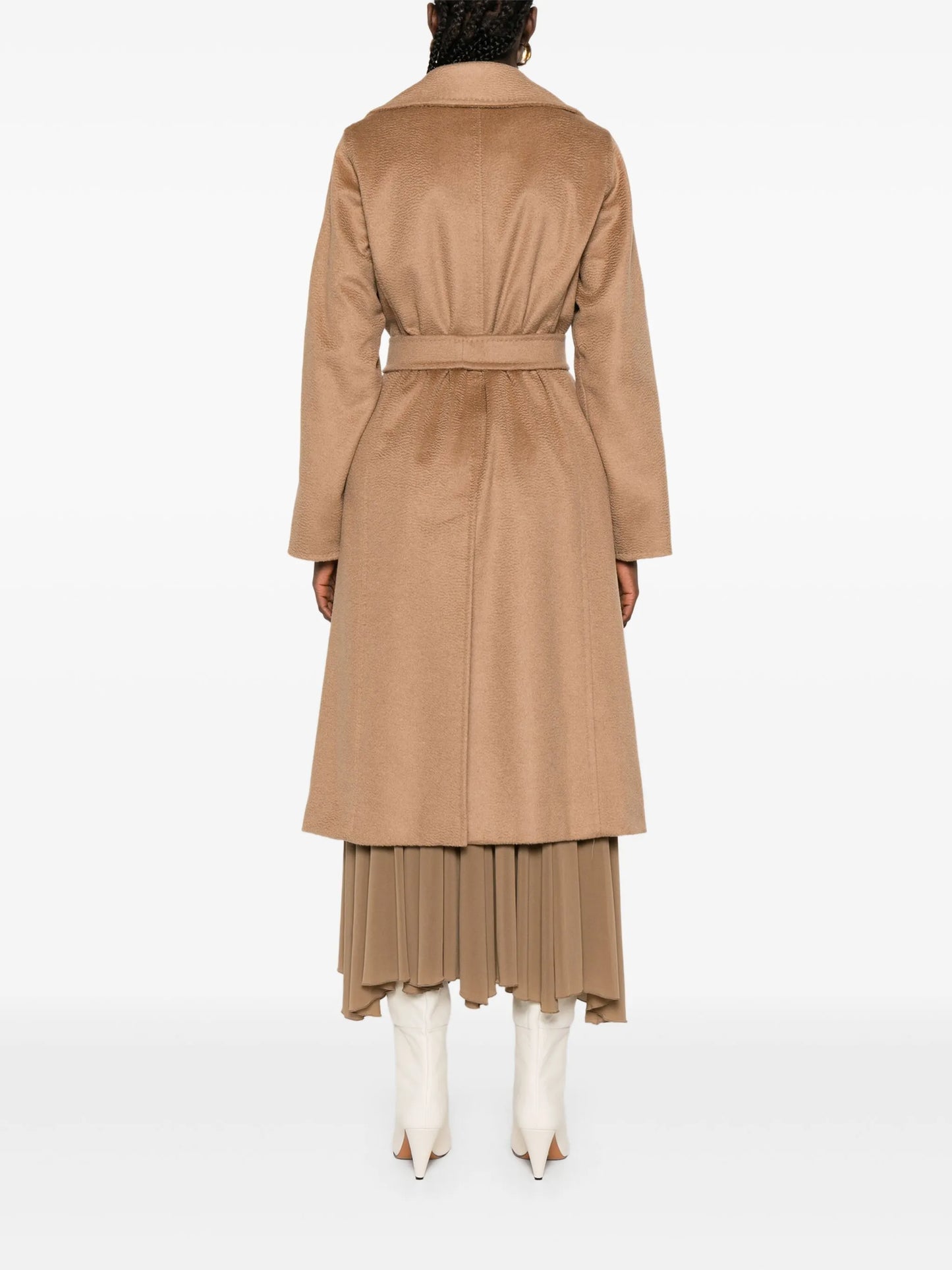 belted notched-lapel coat