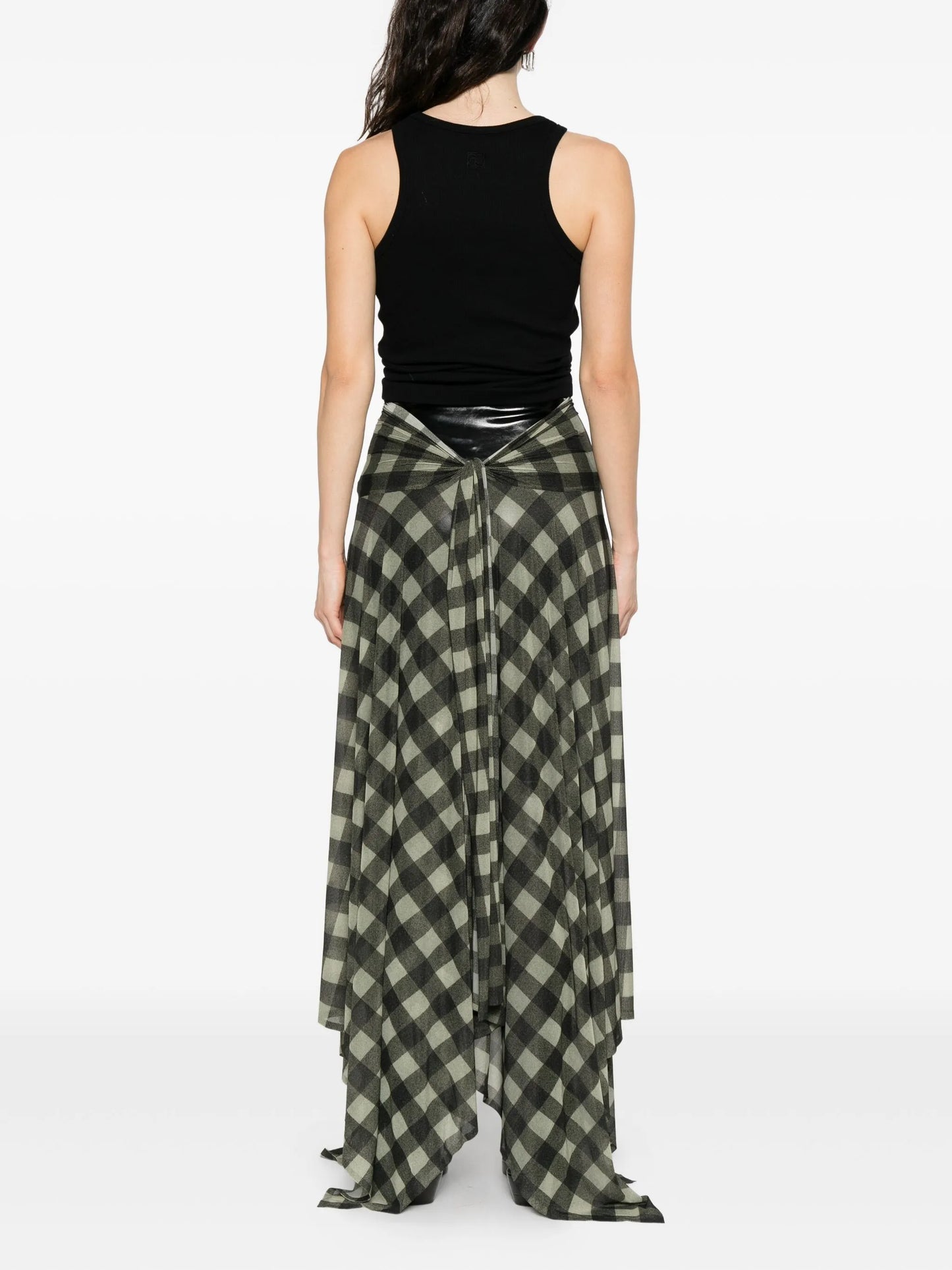 plaid pleated dress