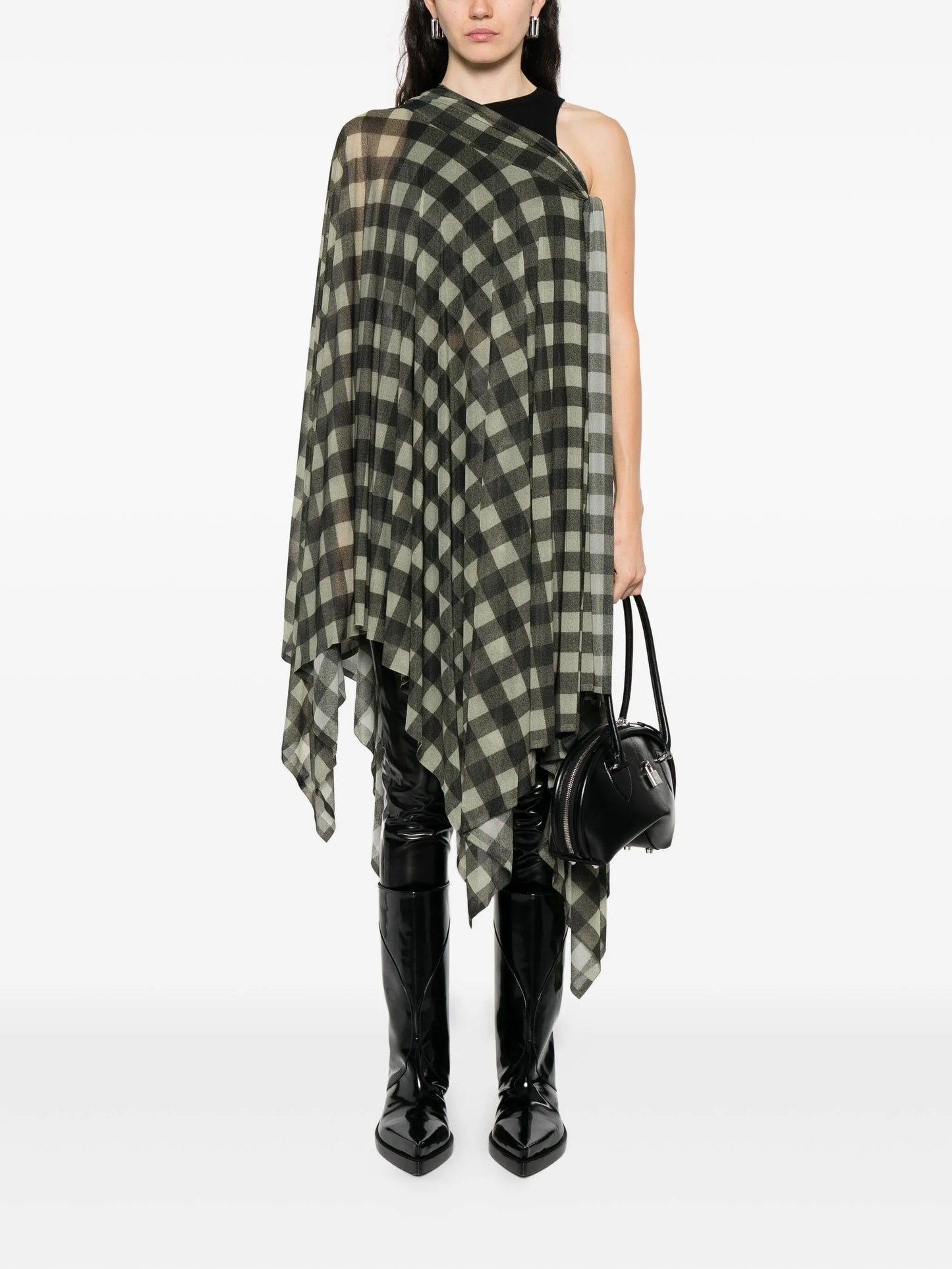 plaid pleated dress