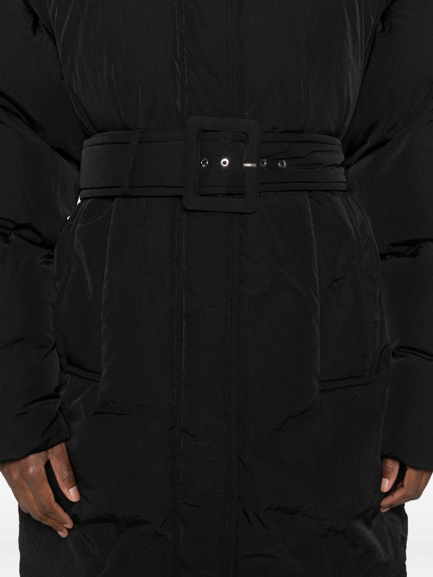 quilted parka coat