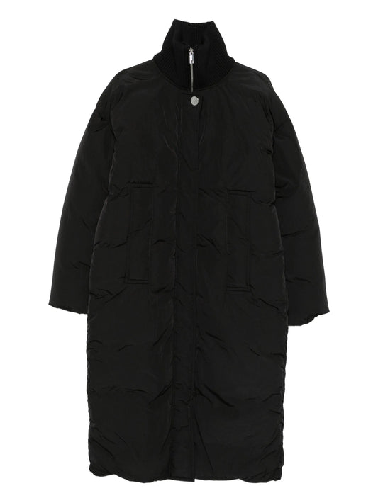 quilted parka coat
