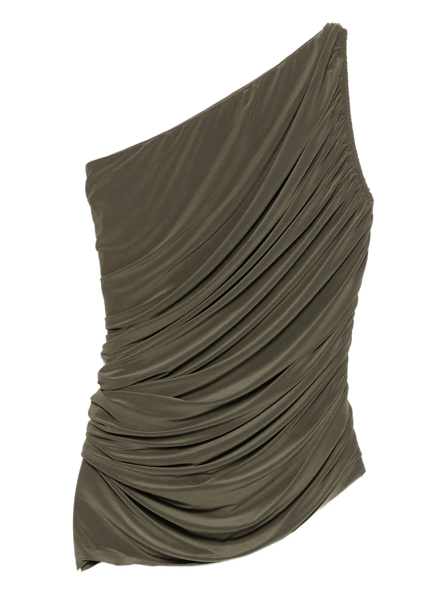 Diana Mio one-strap draped swim top