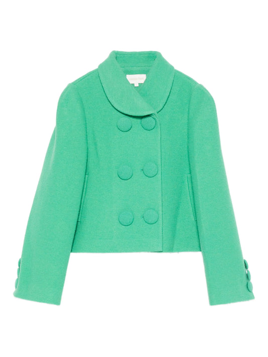double-breasted button-up blazer
