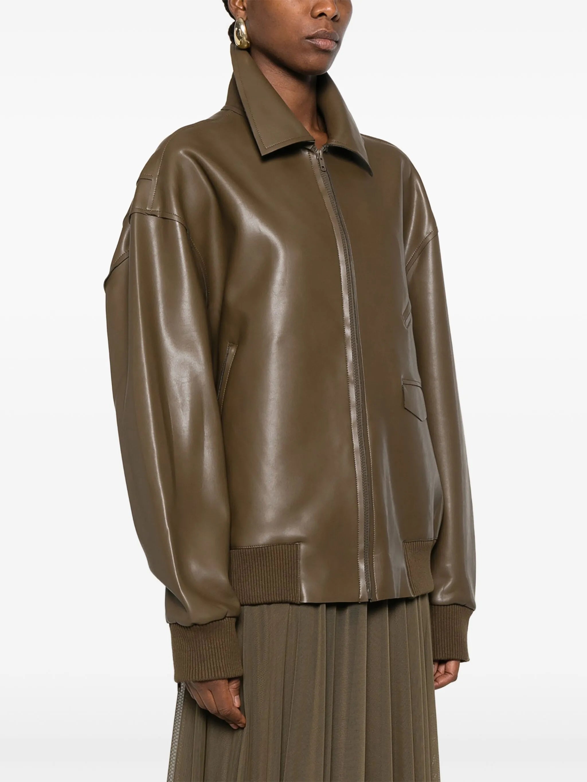zip-front bomber jacket