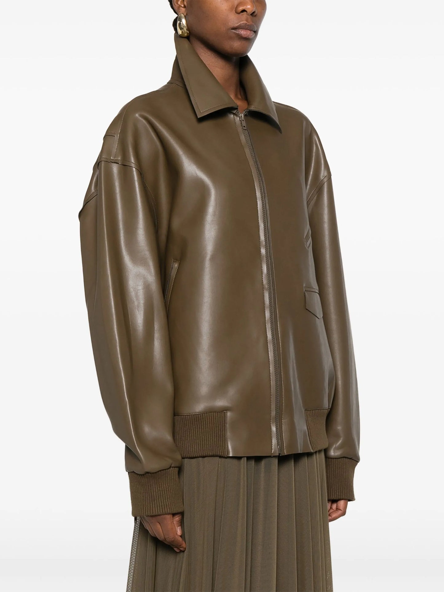zip-front bomber jacket