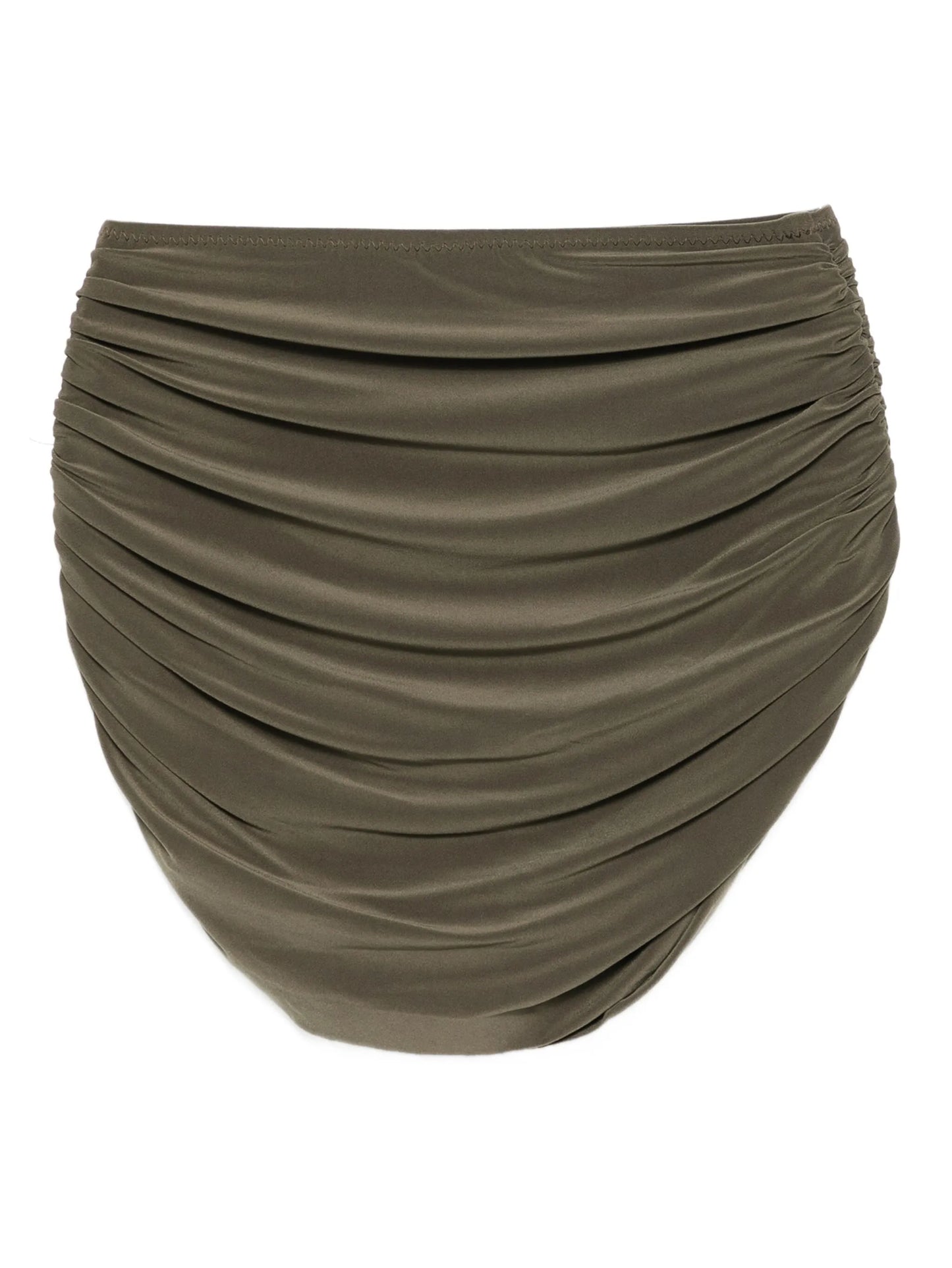 Bill high-waist ruched bikini bottom