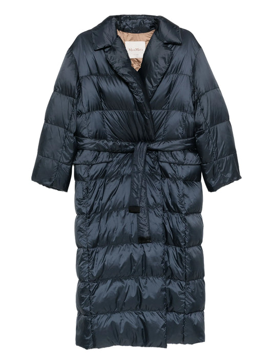 quilted belted coat