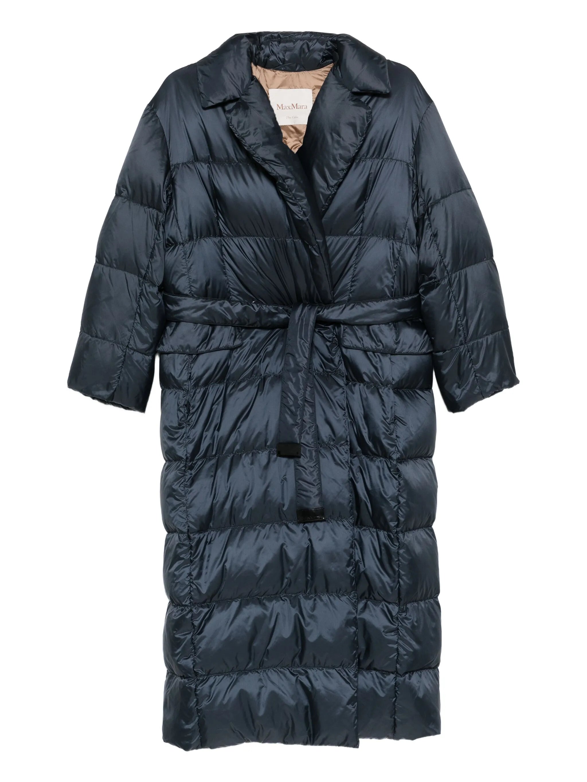 quilted belted coat