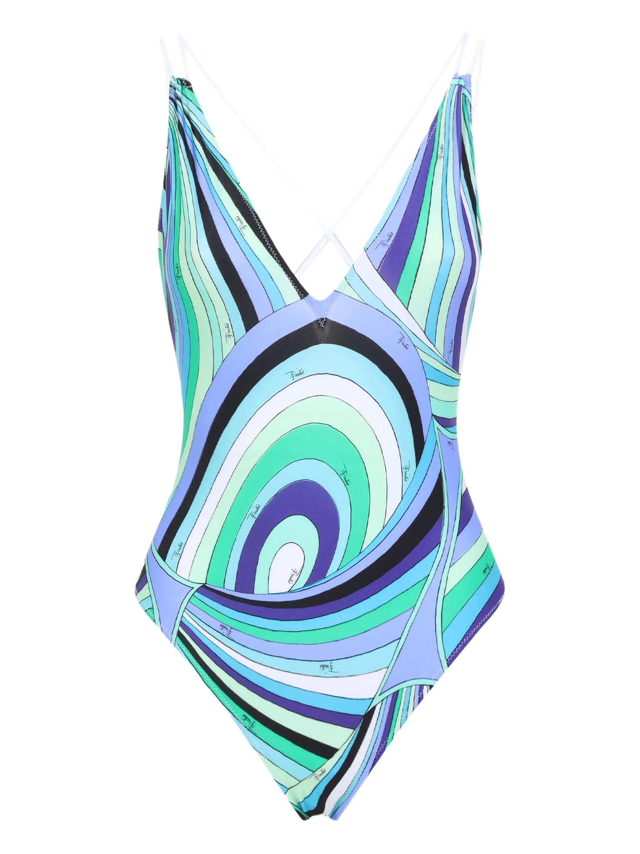 Iride-print swimsuit