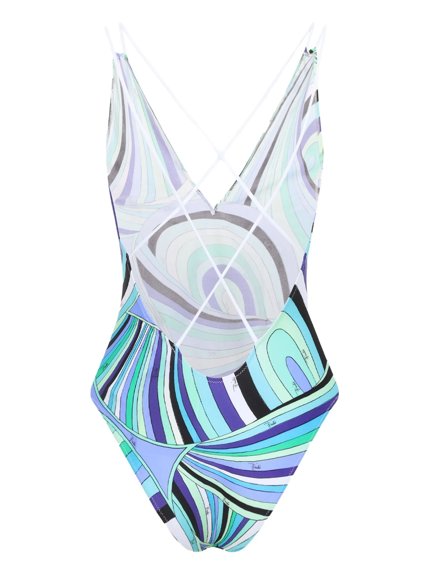 Iride-print swimsuit