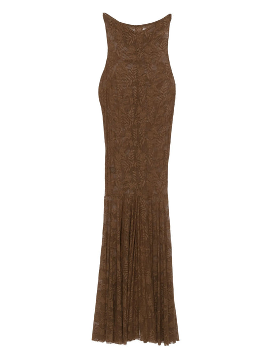 strapless fishtail maxi dress