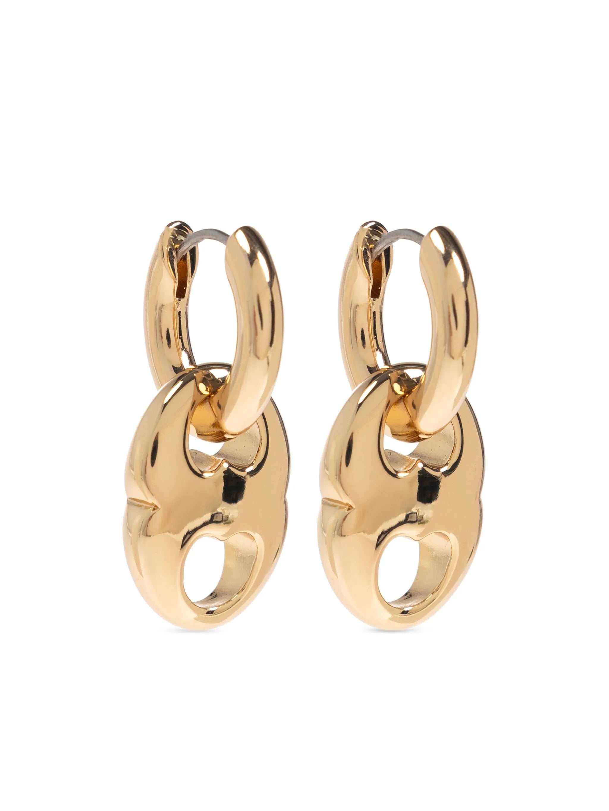 small Gemini link hoop earrings