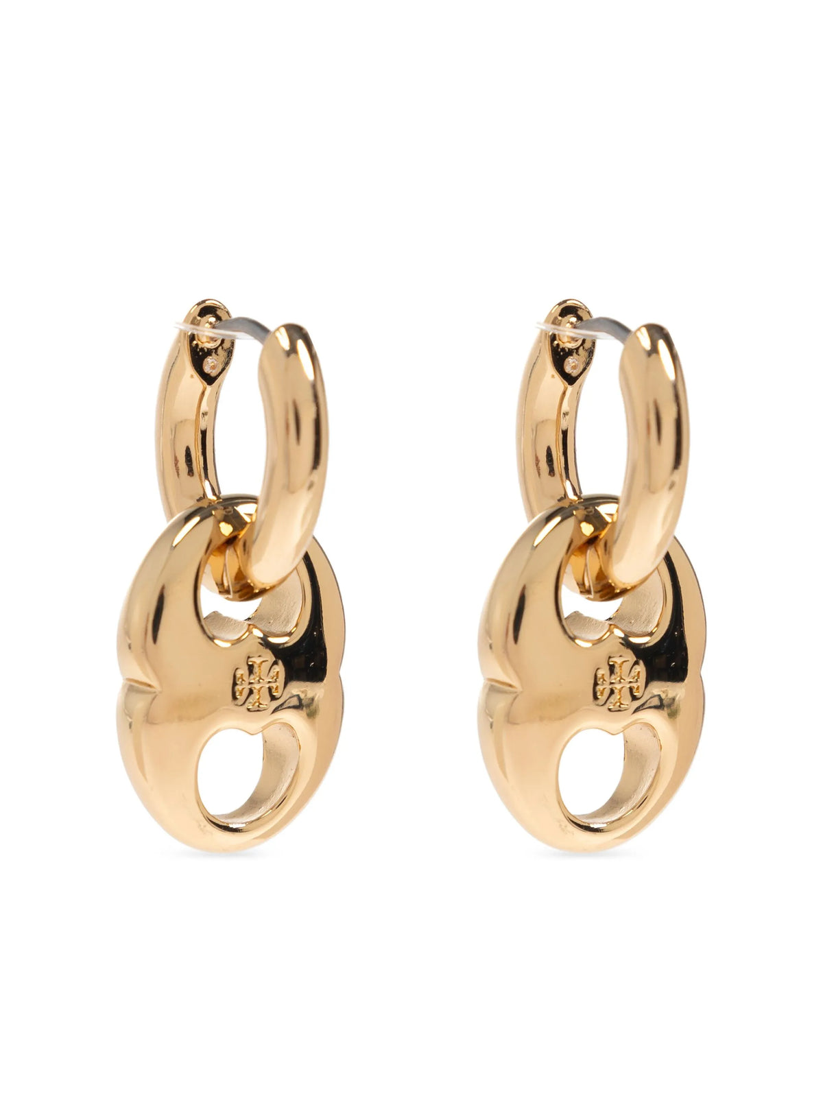 small Gemini link hoop earrings