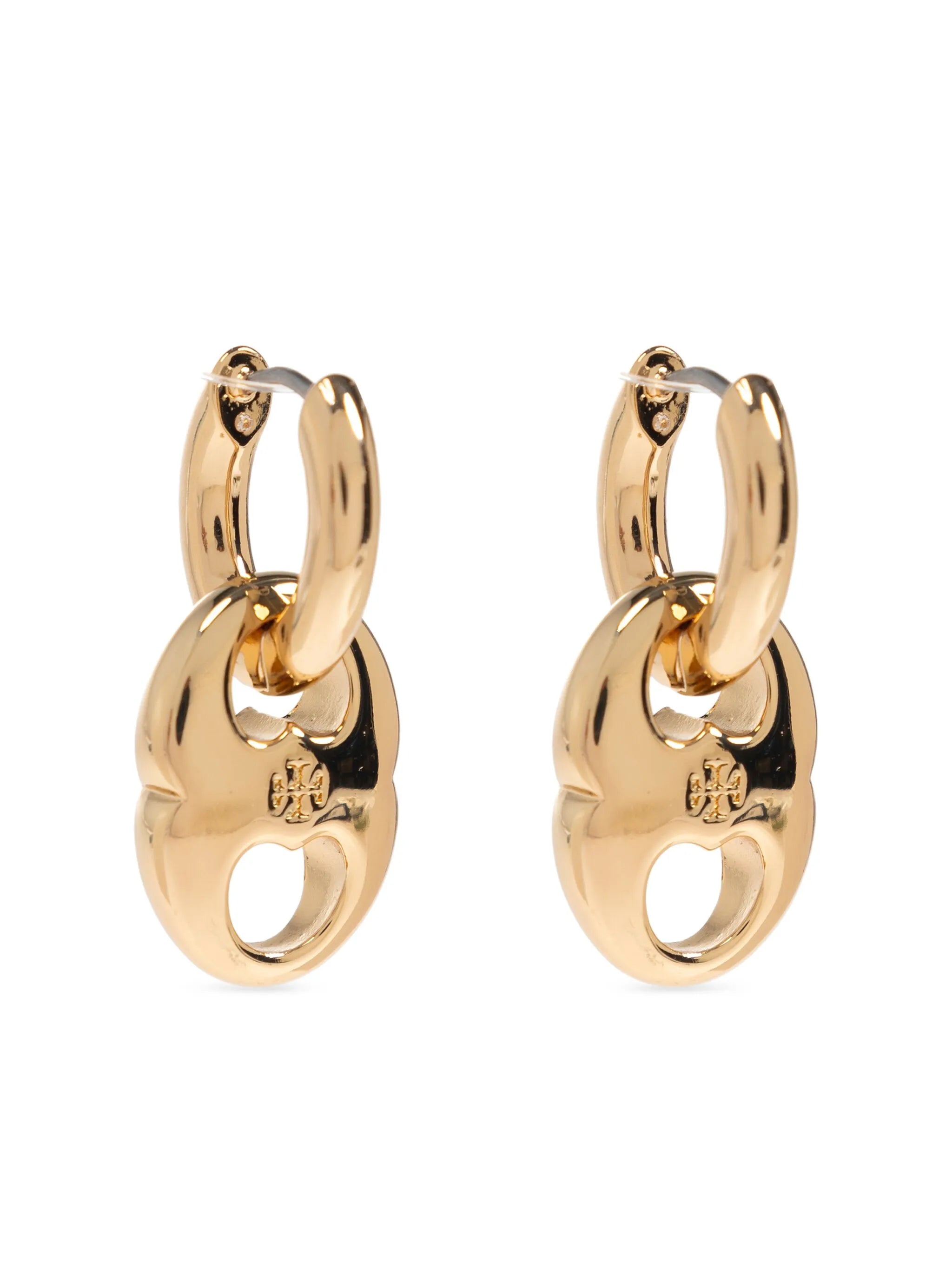 small Gemini link hoop earrings