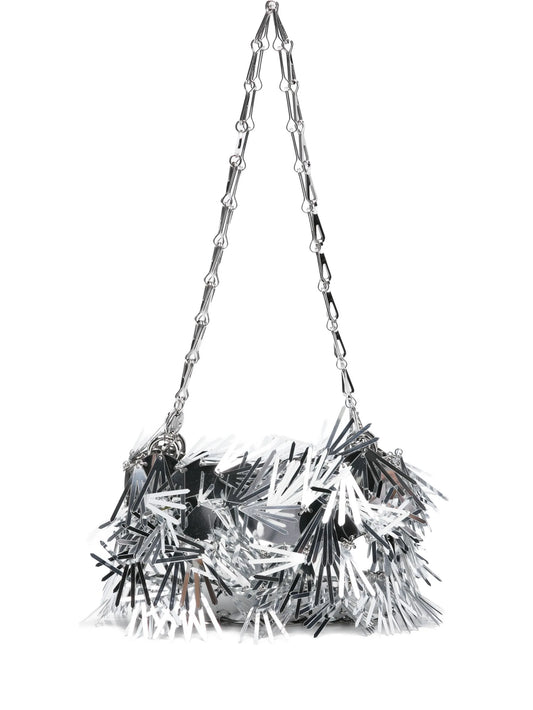 sequin-embellished chain shoulder bag