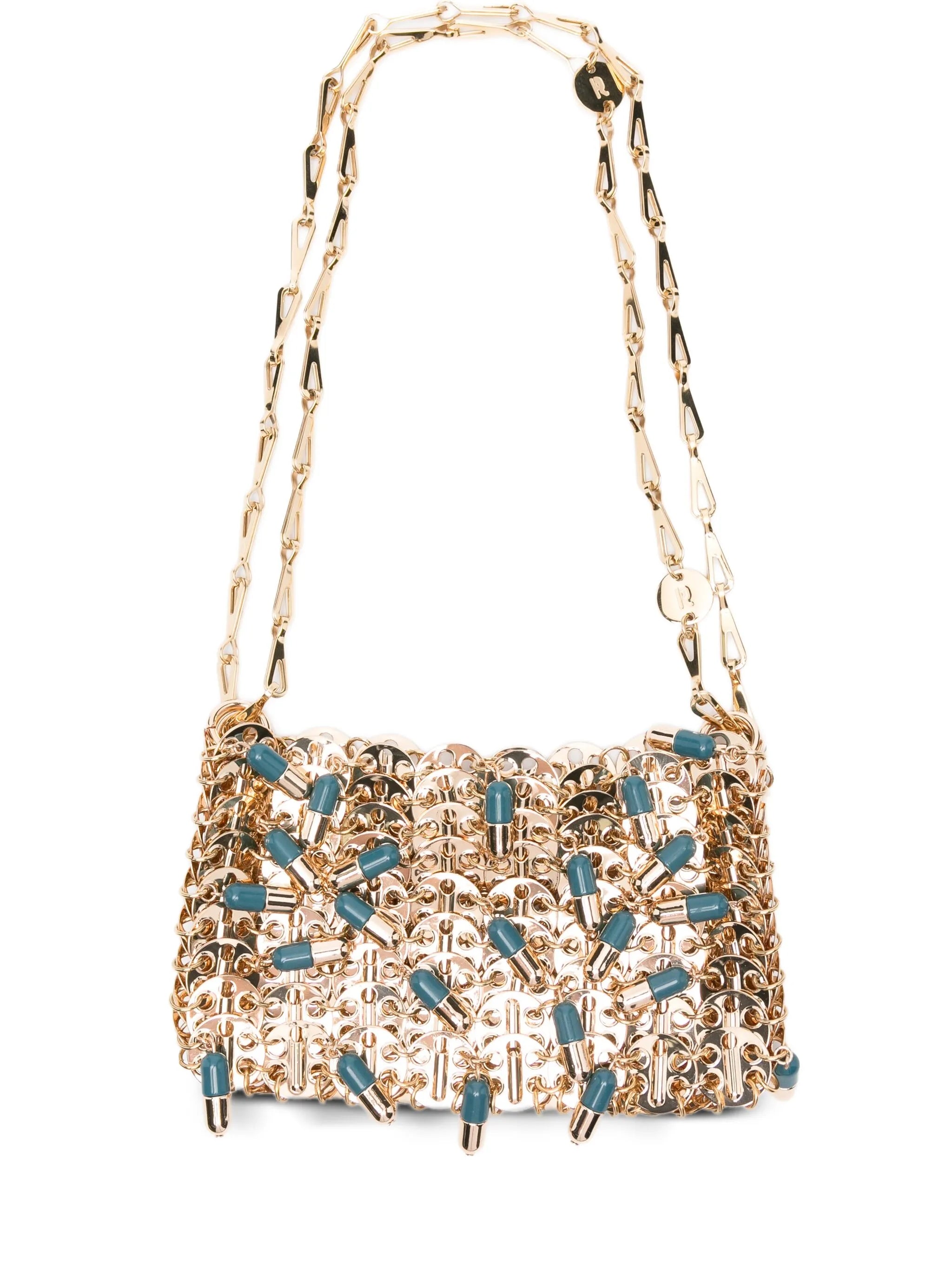 pill-charm chain shoulder bag
