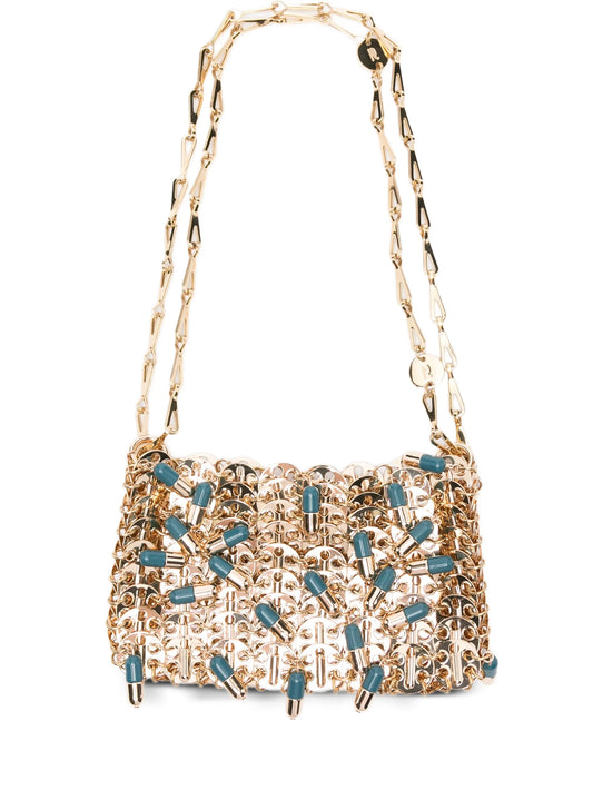 pill-charm chain shoulder bag
