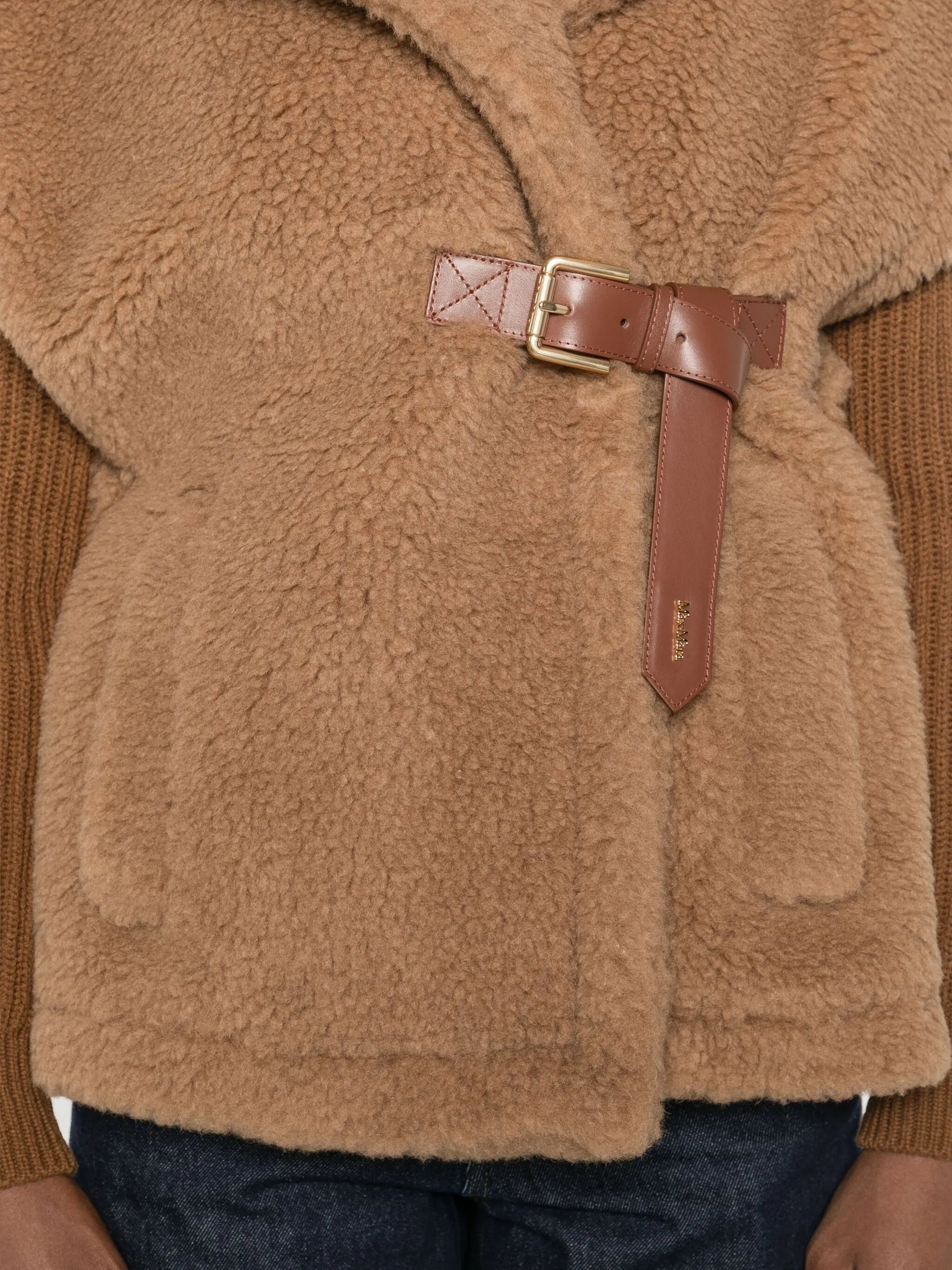 Abavo faux-fur cape jacket