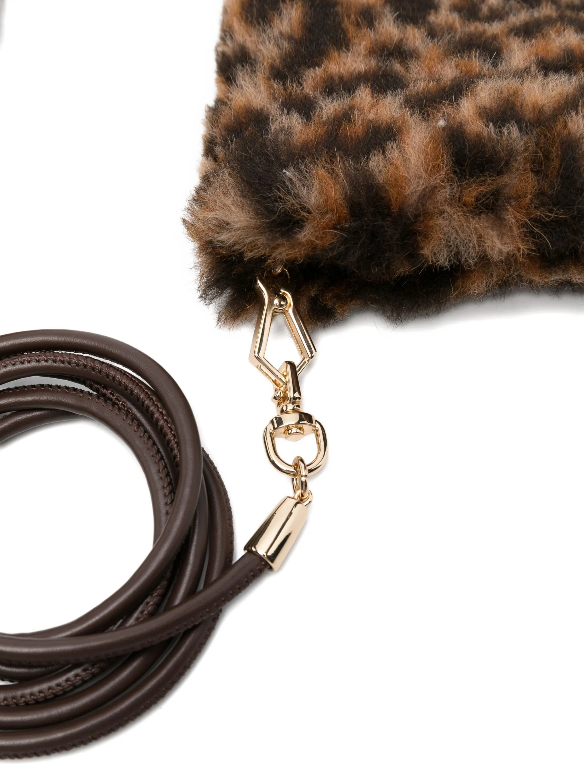 Ombrat leopard-pattern mittens