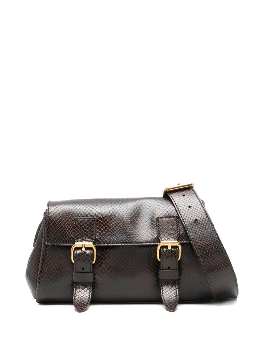 small snakeskin-effect satchel bag