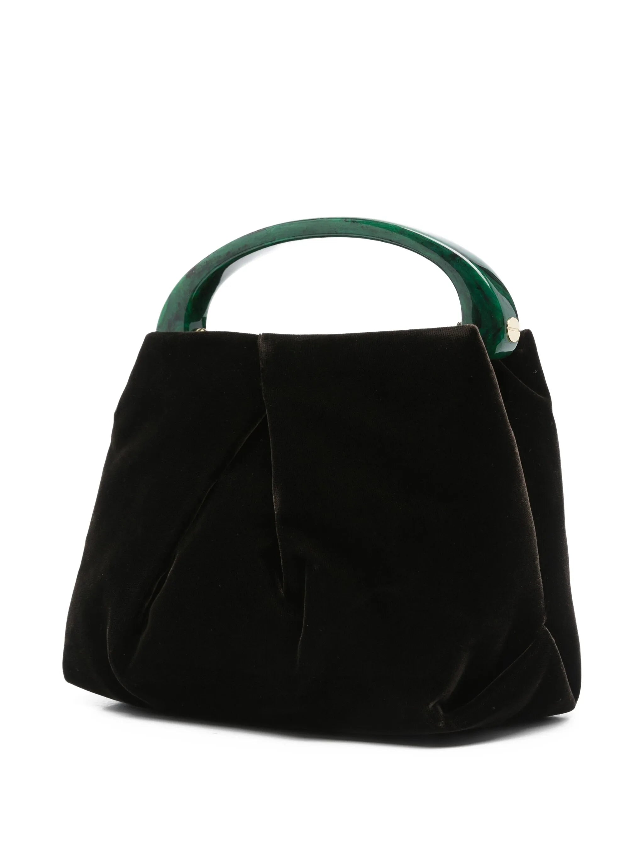 mini pleated velvet tote bag