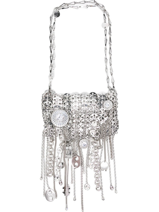 Hanging Charms Discs Shoulder Bag