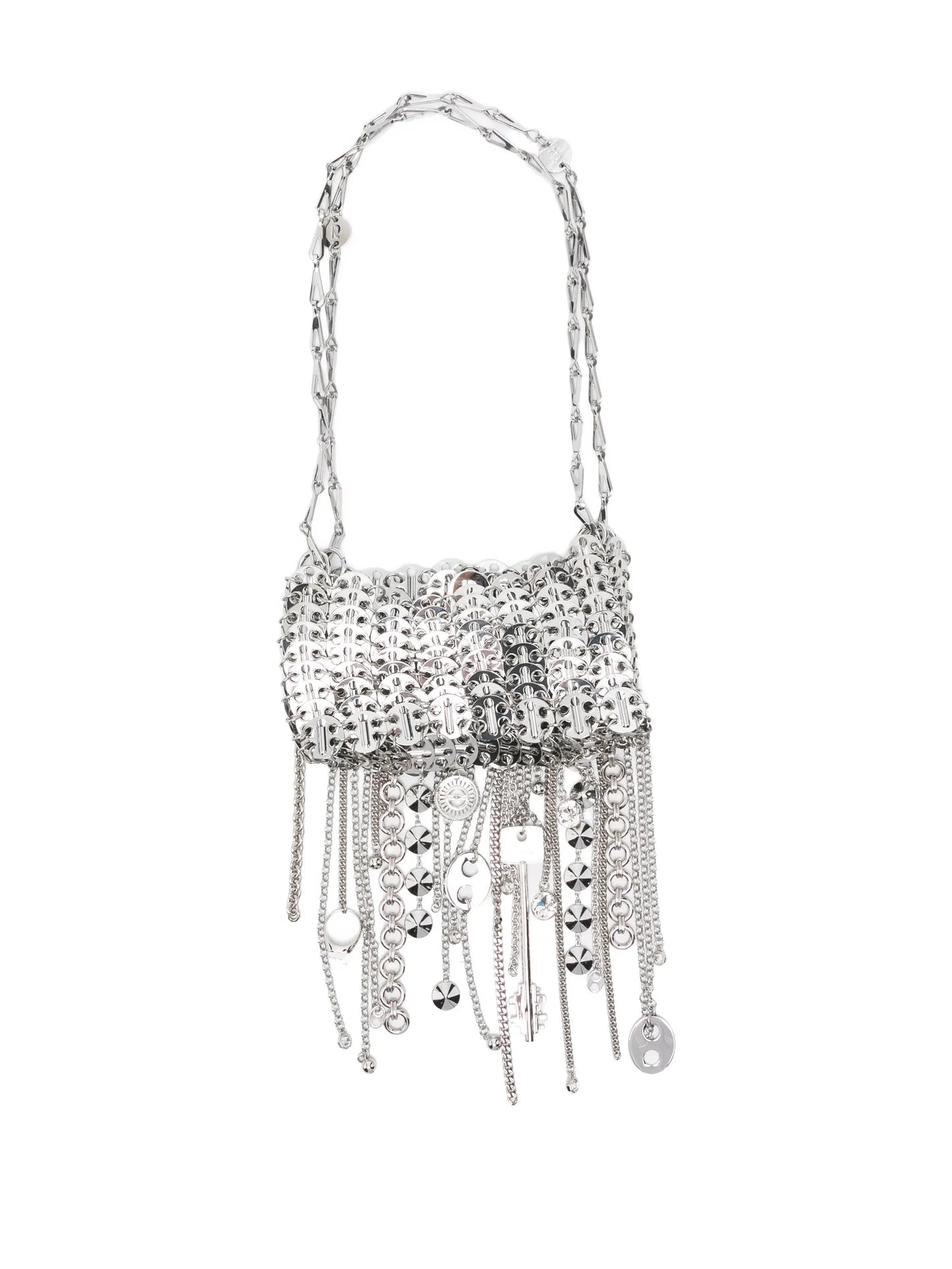 Hanging Charms Discs Shoulder Bag