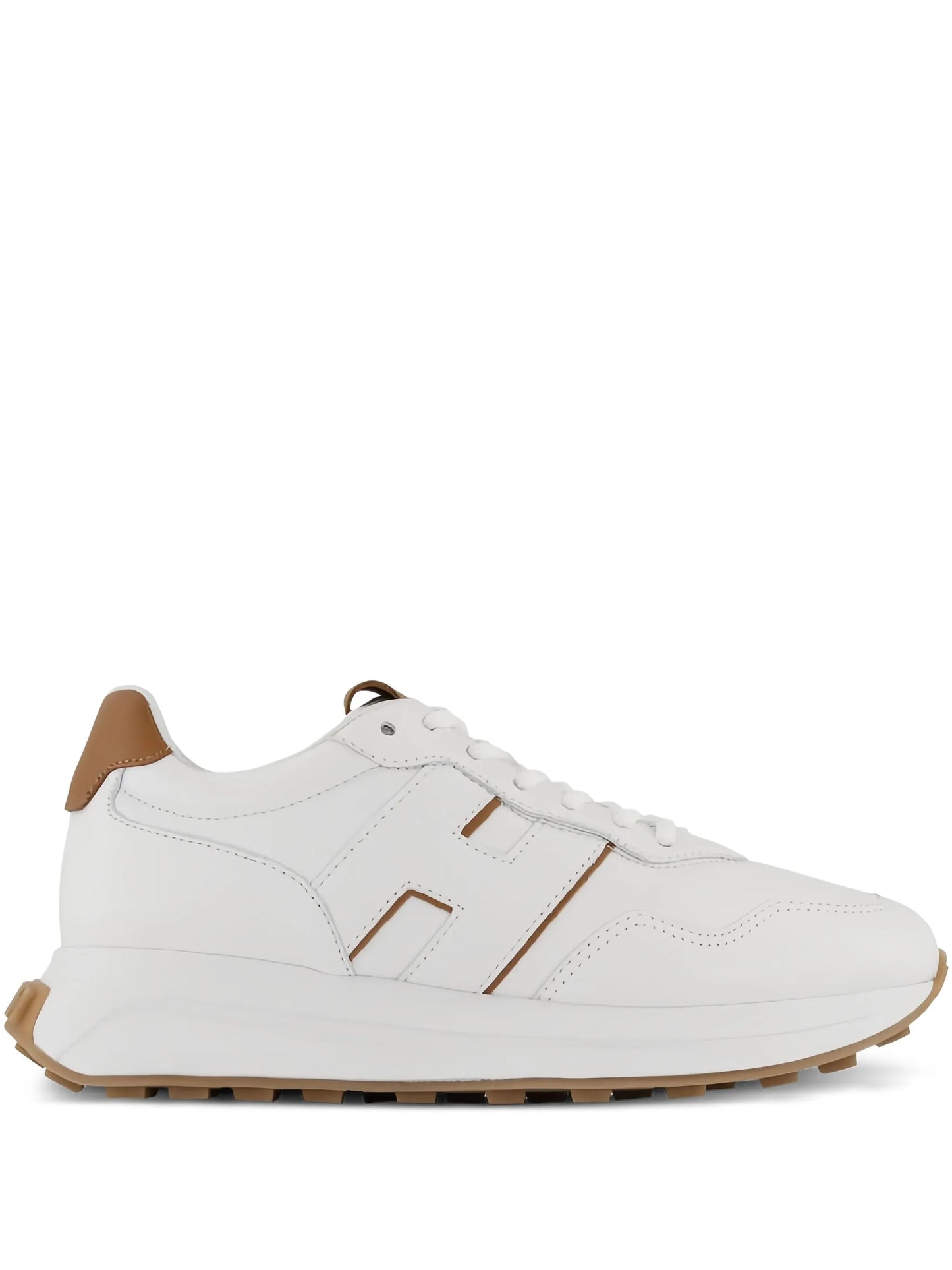H641 lace-up leather sneakers