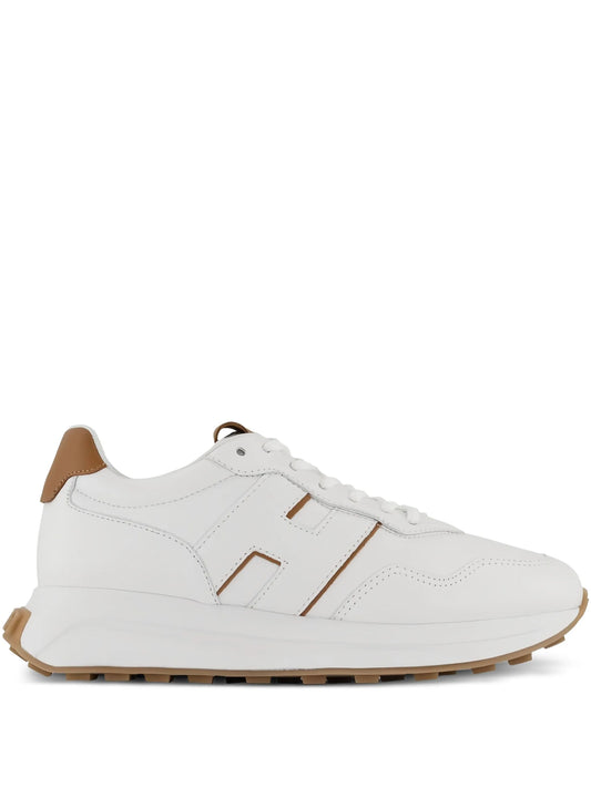 H641 lace-up leather sneakers